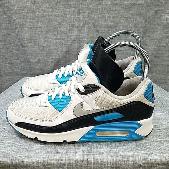 Nike Air Max 90 Retro Laser Blue 2020 CJ6779-100 Men\'s SZ 9.5 Blue / White / Blk main image 8